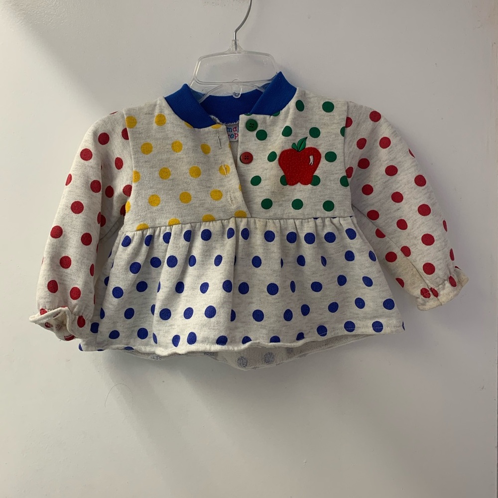 Small Steps Apple Polka Dot Shirt Size 24M